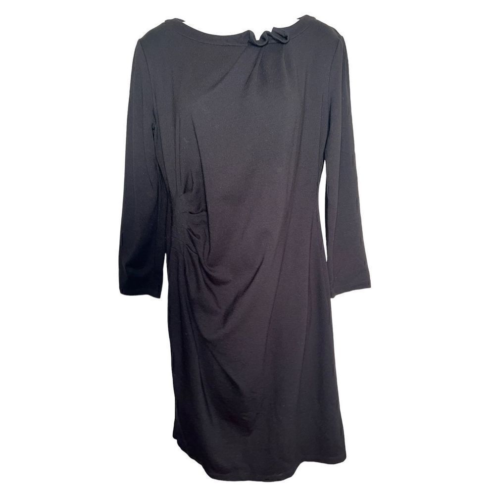 Armani Collezioni black knit wrapped dress sz 10